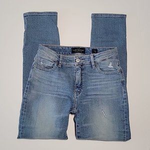 Lucky Brand Womens Hayden Skinny Blue Jeans Denim Distressed Ankle Size …
